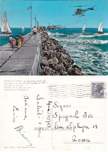 Rimini mareggiata molo - mareggiata,